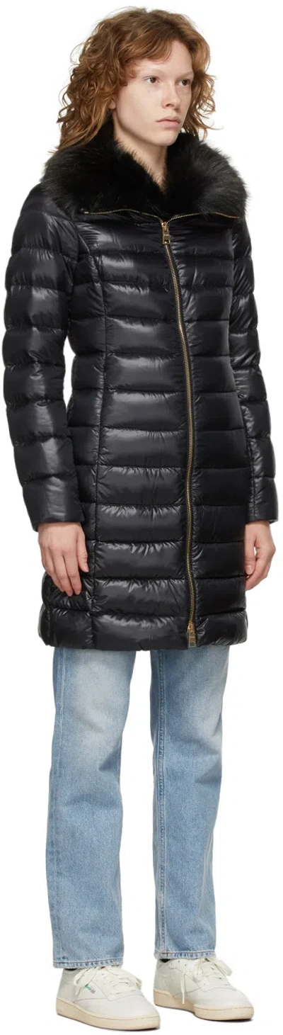 Herno Mid-length Puffer Coat In Blue