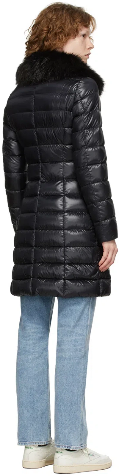 Herno Mid-length Puffer Coat In Blue