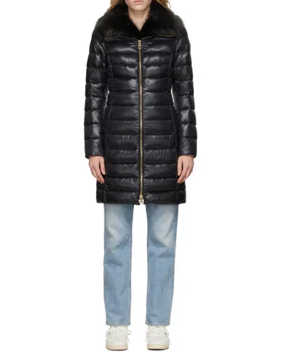 Herno Mid-length Puffer Coat In Blue