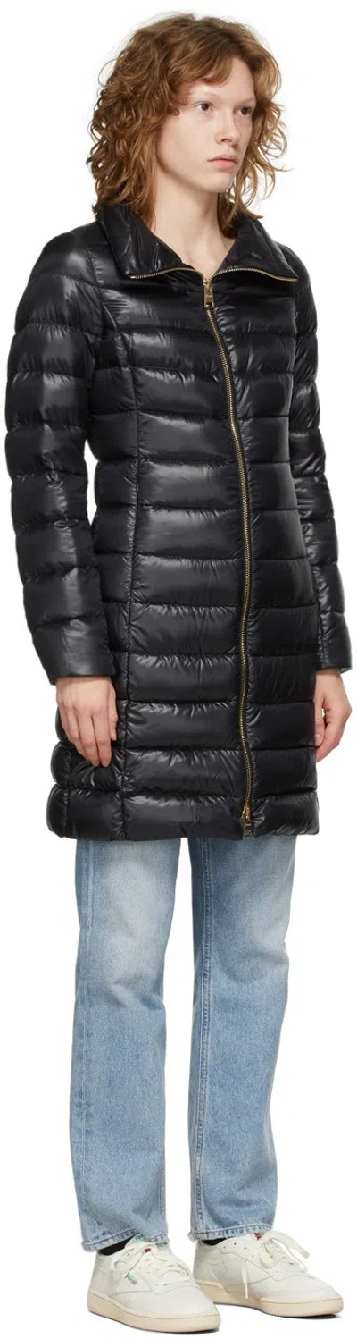 Herno Mid-length Puffer Coat In Blue