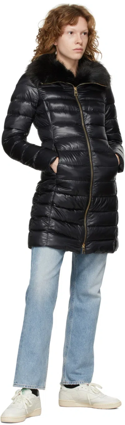 Herno Mid-length Puffer Coat In Blue