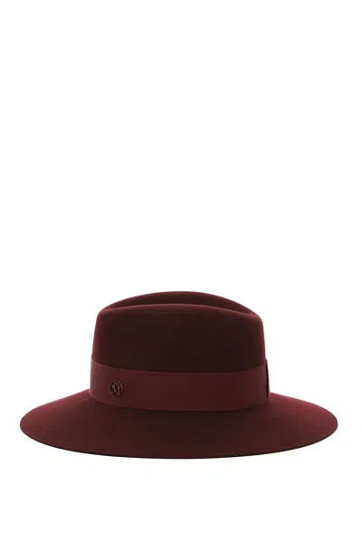 Maison Michel Stitching Detail Pullover Hat In Brown
