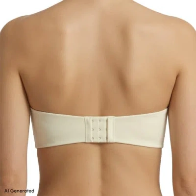 Lands' End Strapless Convertible Bra True Solutions Light Weight Microfiber Basics In Ivory