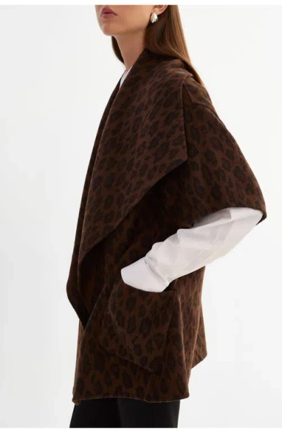 Lamarque Penelope | Double Face Wool Coat In Leopard