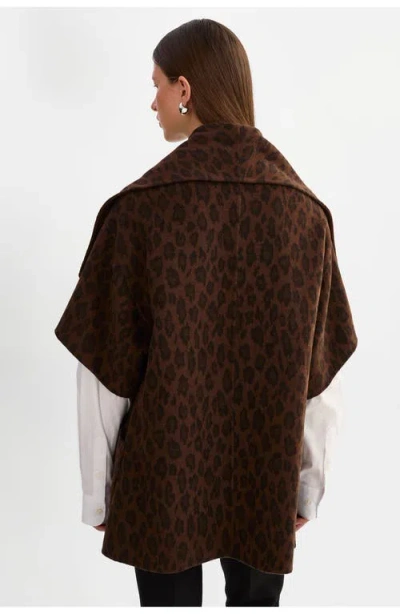 Lamarque Penelope | Double Face Wool Coat In Leopard