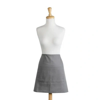 Dii Bistro Solid Waist Apron Set/2 Gray In Grey