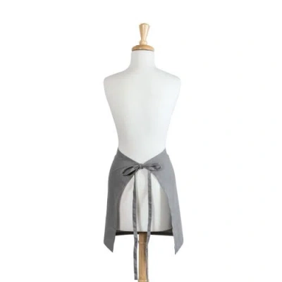 Dii Bistro Solid Waist Apron Set/2 Gray In Grey