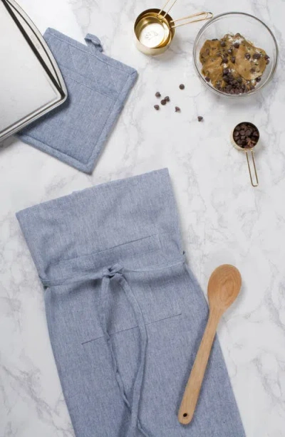 Dii Bistro Chambray Apron Blue In Blue