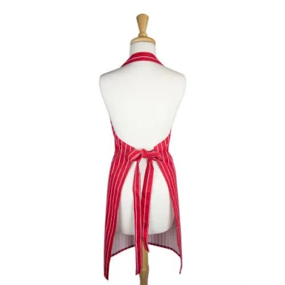 Dii Stripe Chef Apron Tango Red In Tango Red