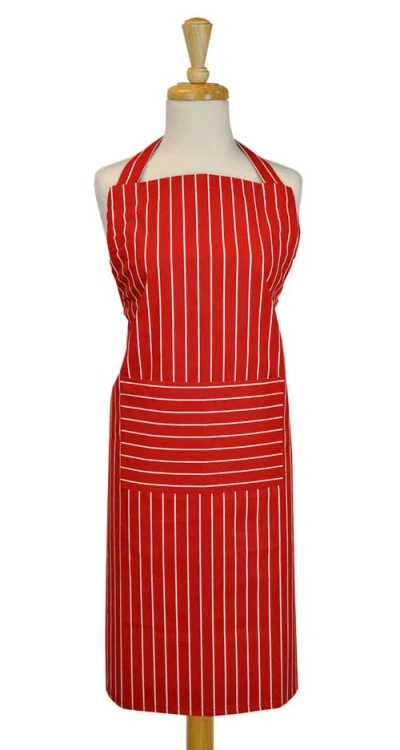 Dii Stripe Chef Apron Tango Red In Tango Red