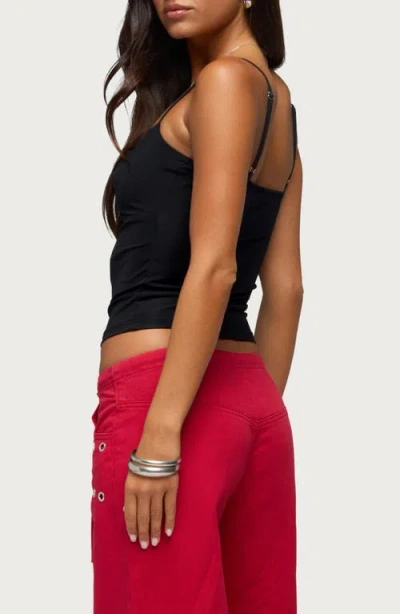 Edikted Pyper Twisted Twist Front Camisole In Black