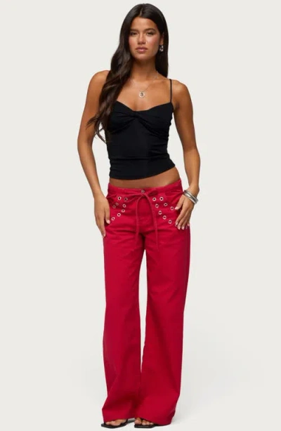 Edikted Pyper Twisted Twist Front Camisole In Black