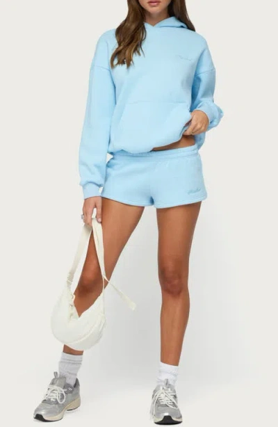 Edikted Basic Girl Oversize Hoodie In Light-blue