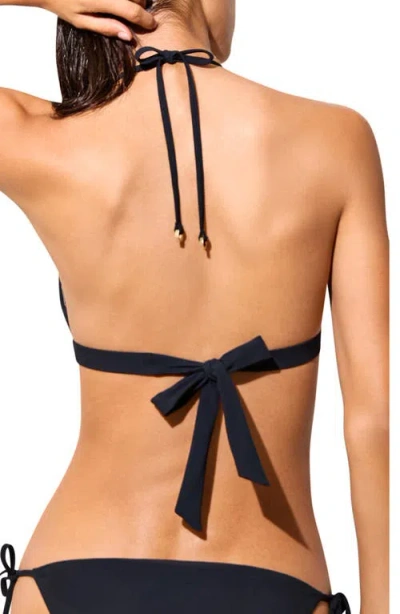 Reiss Riah Fixed Triangle Bikini Top In Black