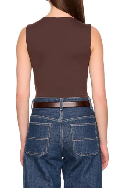 Susana Monaco Square Neck Crop Tank In Java