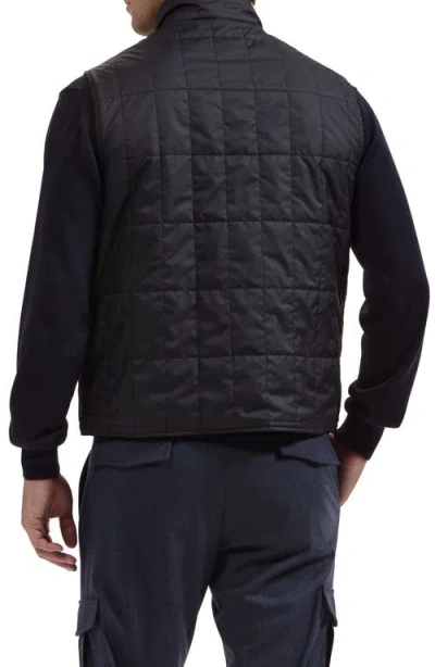 Bugatchi Full Zip Padded Vest In Black