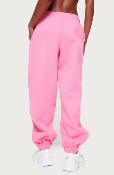 Edikted Raely Oversized Sweatpants In Pink