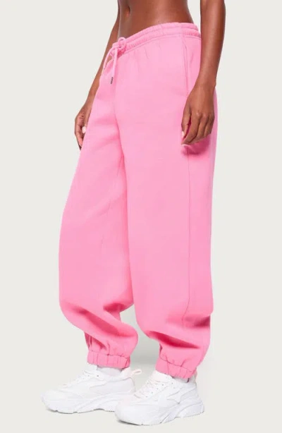 Edikted Raely Oversized Sweatpants In Pink
