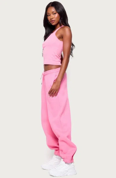 Edikted Raely Oversized Sweatpants In Pink