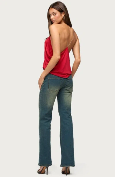 Edikted Ainsley Wrap Front Top In Red
