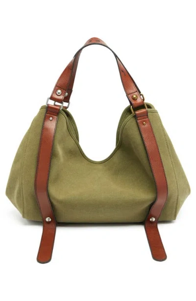 Diesel ® D-one Leather Top Handle Bag In Olive/green