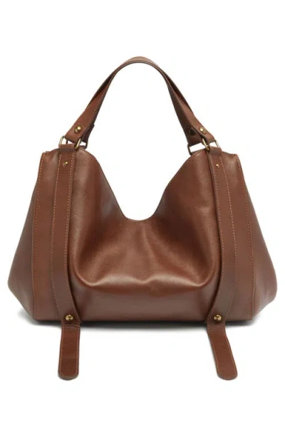 Diesel ® D-one Leather Top Handle Bag In Brown