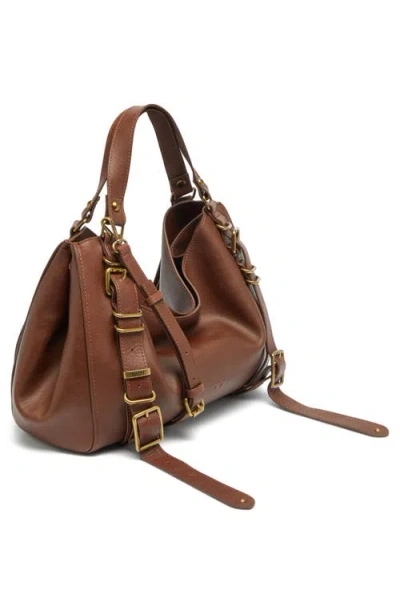 Diesel ® D-one Leather Top Handle Bag In Brown