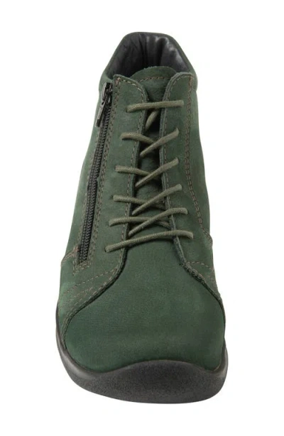 Wolky Why Leather Bootie In Primal Green