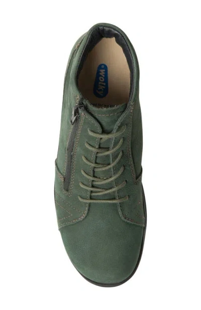 Wolky Why Leather Bootie In Primal Green
