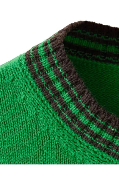Mango Short Sleeve Sweater In Green