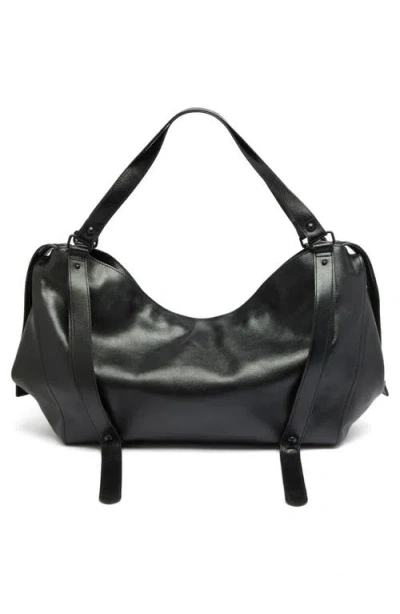 Diesel ® D-one Top Handle Leather Bag In Black