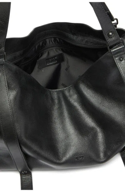 Diesel ® D-one Top Handle Leather Bag In Black