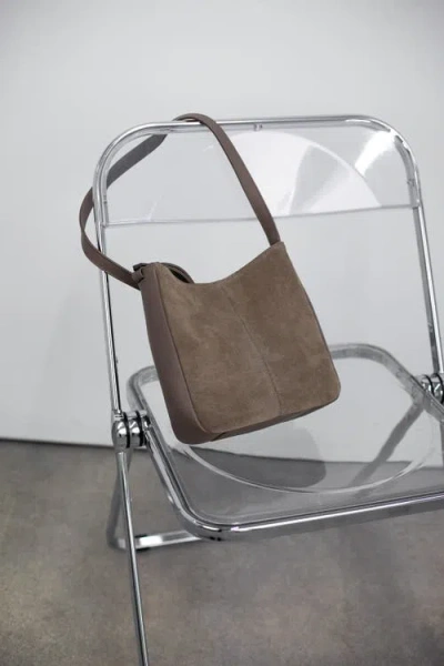 Lemiz Ruby Adjustable Leather Crossbody In Clay