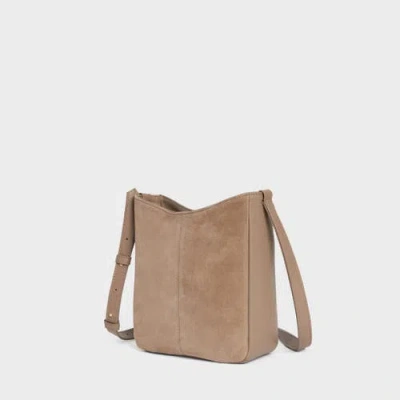 Lemiz Ruby Adjustable Leather Crossbody In Clay