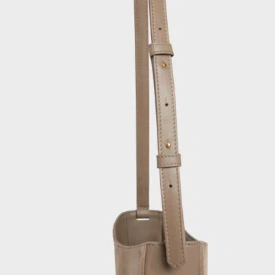Lemiz Ruby Adjustable Leather Crossbody In Clay