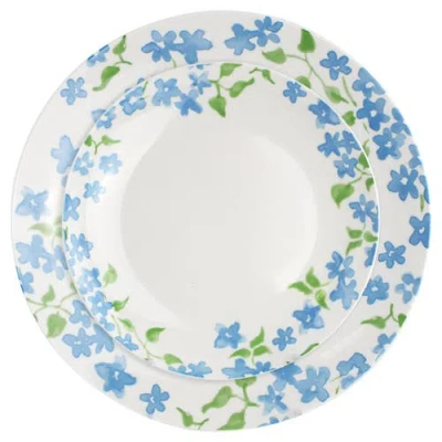 Gibson Home 12 Piece Fine Ceramic Dinnerware Set In Blue