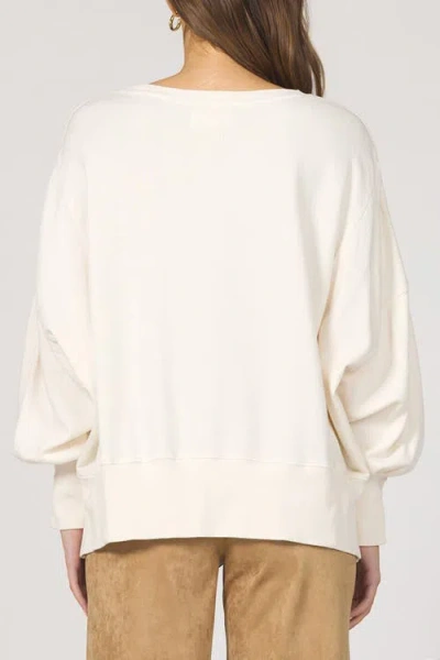 Dear John Trenton Oversized Terry Sweatershirt Sweater In Whitecap Grey