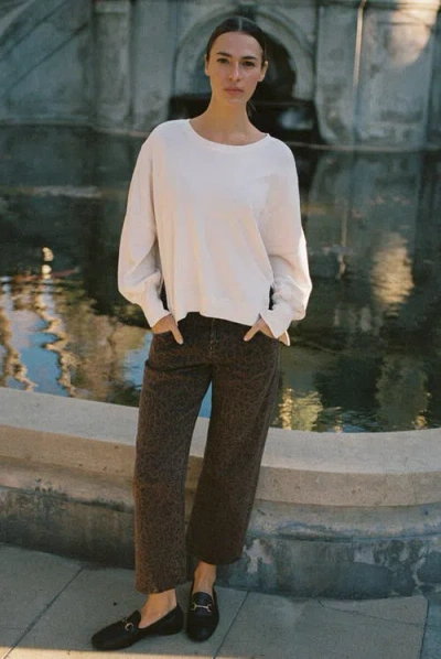 Dear John Trenton Oversized Terry Sweatershirt Sweater In Whitecap Grey