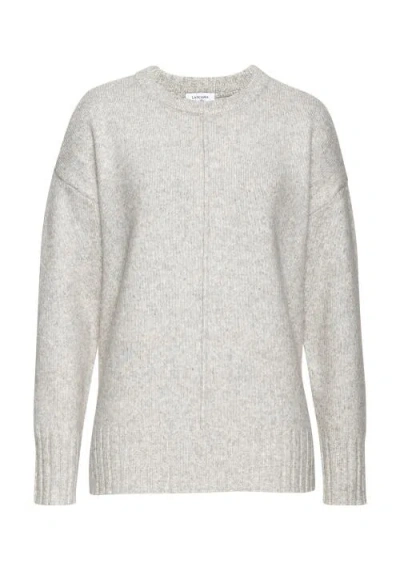 Lascana Oversized Basic Sweater In Silver
