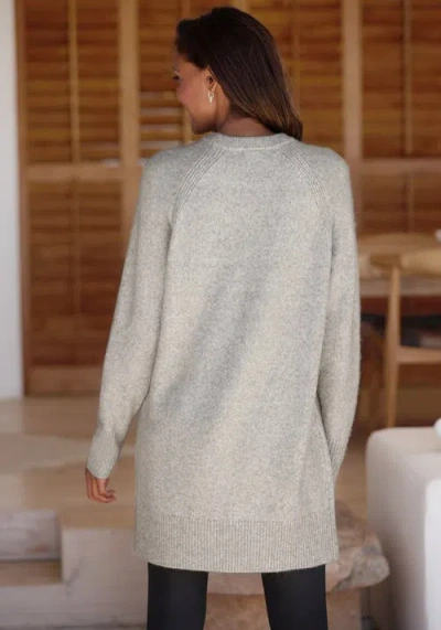 Lascana Basic Tunic Sweater In Grey Heather