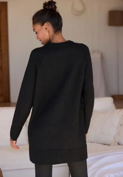 Lascana Basic Tunic Sweater In Black