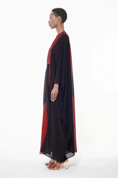 Leem Belted Printed Kaftan In Multicolor
