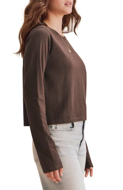 Splendid Louisa Long Sleeve Tee In Java Brown