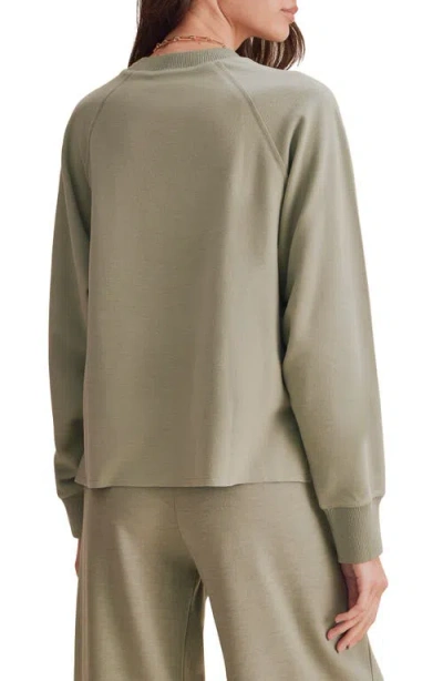 Splendid Winslow Raglan Sweatshirt In Eucalyptus Green