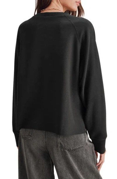Splendid Winslow Raglan Sweatshirt In Black