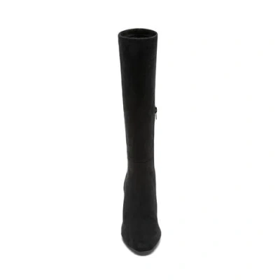 Silent D Dorothy Boot In Black Stretch Suede