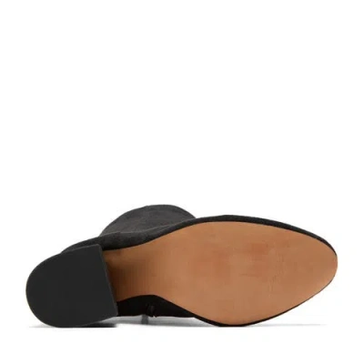 Silent D Dorothy Boot In Black Stretch Suede