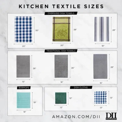 Dii Solid Chambray Dishtowel Set/3 In Gray