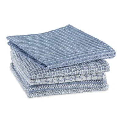 Dii Everyday Assorted Dishcloth Set/5 In Stonewash Blue