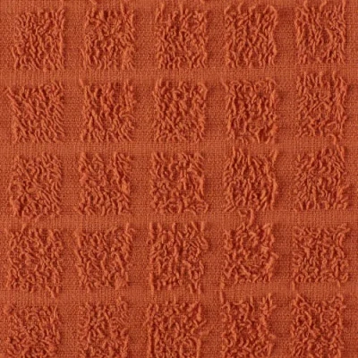 Dii Solid Windowpane Terry Dishcloth Set/6 In Spice